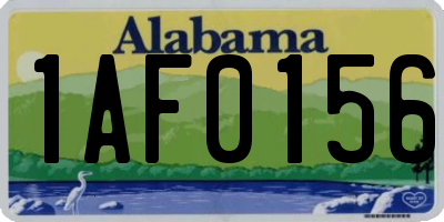 AL license plate 1AF0156