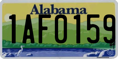 AL license plate 1AF0159