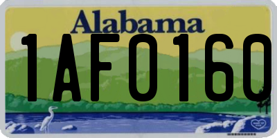 AL license plate 1AF0160