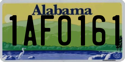 AL license plate 1AF0161