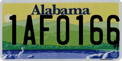 AL license plate 1AF0166