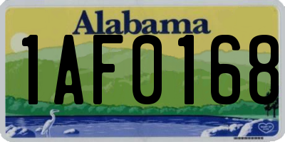 AL license plate 1AF0168