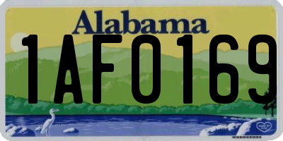 AL license plate 1AF0169