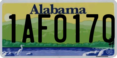 AL license plate 1AF0170