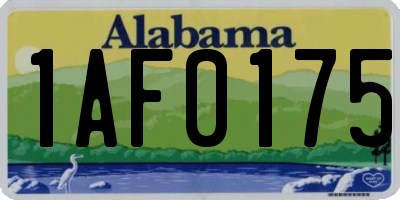 AL license plate 1AF0175