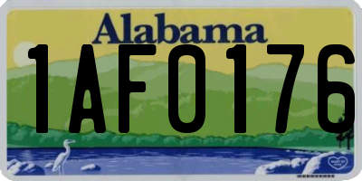 AL license plate 1AF0176