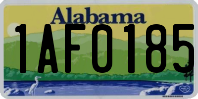 AL license plate 1AF0185