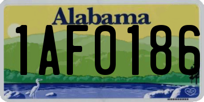 AL license plate 1AF0186
