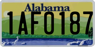 AL license plate 1AF0187