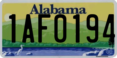 AL license plate 1AF0194