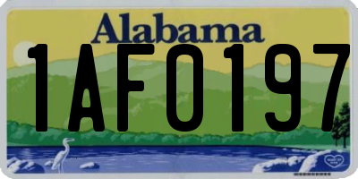 AL license plate 1AF0197