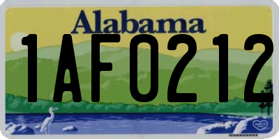 AL license plate 1AF0212