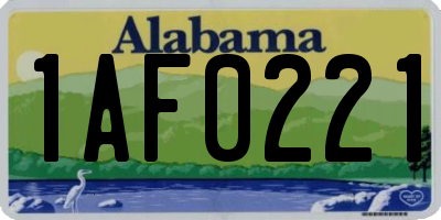 AL license plate 1AF0221