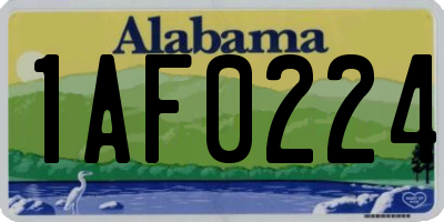 AL license plate 1AF0224