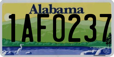 AL license plate 1AF0237