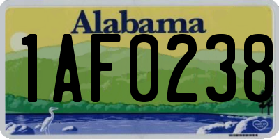 AL license plate 1AF0238