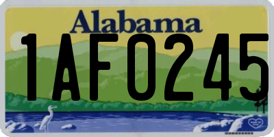 AL license plate 1AF0245
