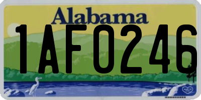 AL license plate 1AF0246