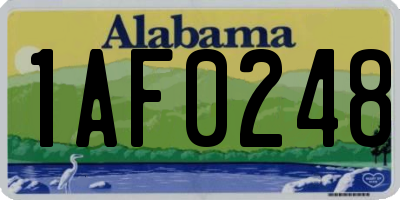 AL license plate 1AF0248