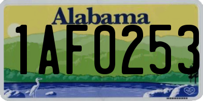 AL license plate 1AF0253