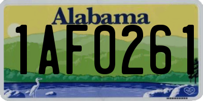 AL license plate 1AF0261