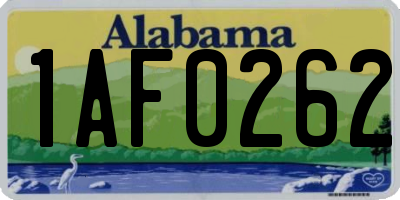 AL license plate 1AF0262