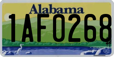 AL license plate 1AF0268