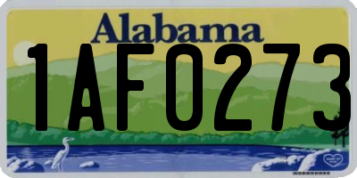AL license plate 1AF0273