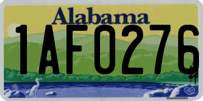 AL license plate 1AF0276