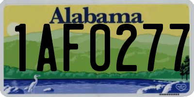 AL license plate 1AF0277