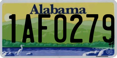 AL license plate 1AF0279