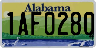 AL license plate 1AF0280