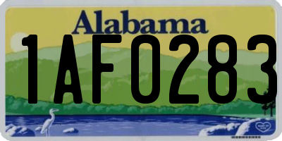 AL license plate 1AF0283