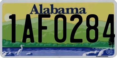 AL license plate 1AF0284