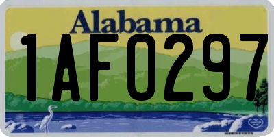 AL license plate 1AF0297