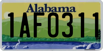 AL license plate 1AF0311