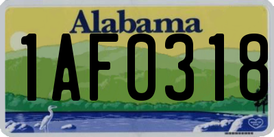 AL license plate 1AF0318