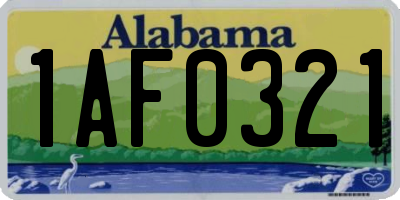 AL license plate 1AF0321