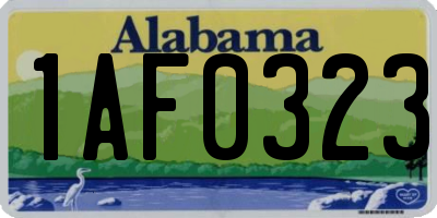 AL license plate 1AF0323