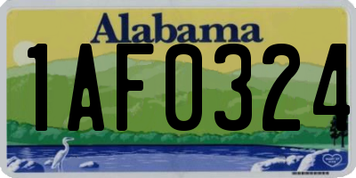 AL license plate 1AF0324