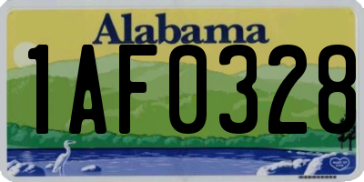 AL license plate 1AF0328