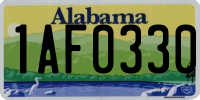 AL license plate 1AF0330