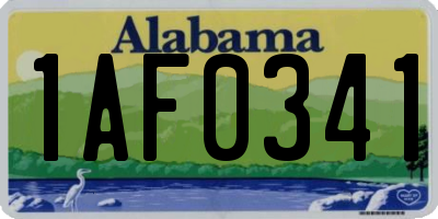 AL license plate 1AF0341