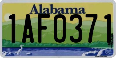 AL license plate 1AF0371