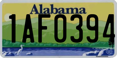 AL license plate 1AF0394