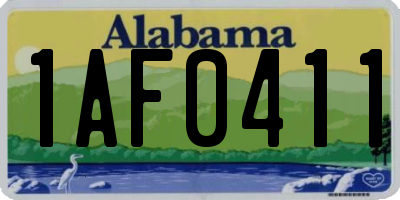 AL license plate 1AF0411
