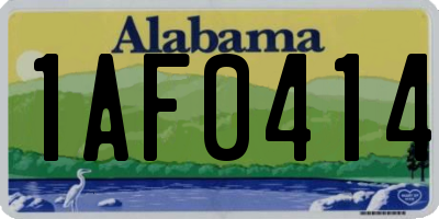 AL license plate 1AF0414
