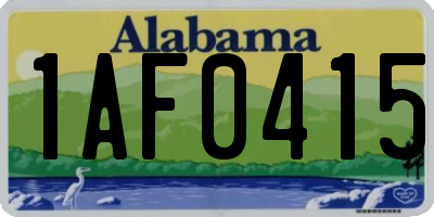 AL license plate 1AF0415