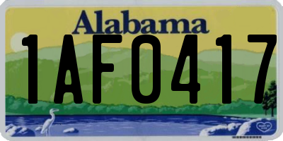 AL license plate 1AF0417