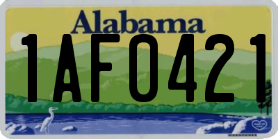 AL license plate 1AF0421
